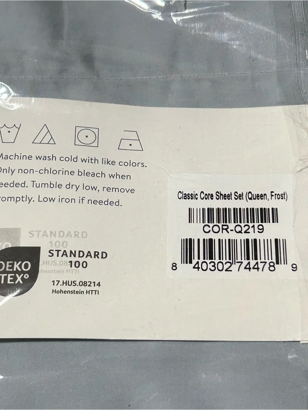 Brooklinen Classic Percale Core Sheet Set Blue Frost Queen COR-Q219